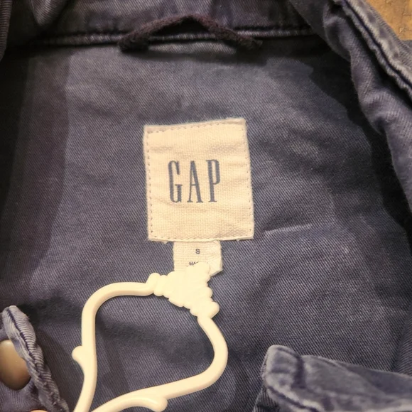 Oversized Stressed Gap Blue Utility Jacket Sz Small - Picture 3 of 4